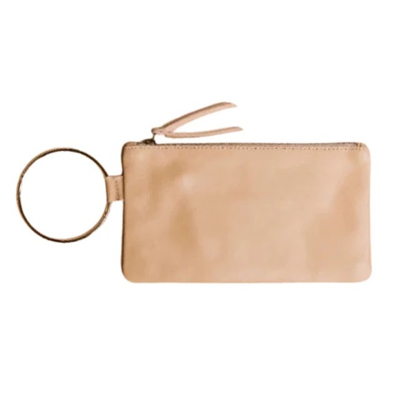 Able Handbags - ABLE Fozi Leather Wristlet Bone Beige Color